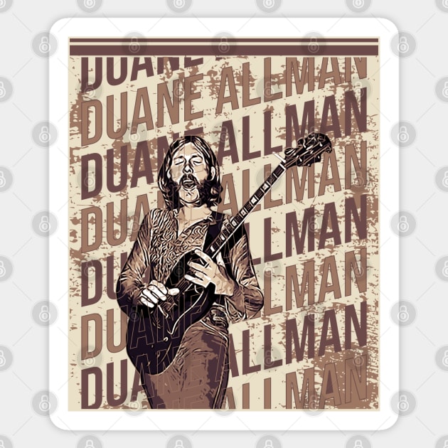 Duane Allman Sticker by Degiab